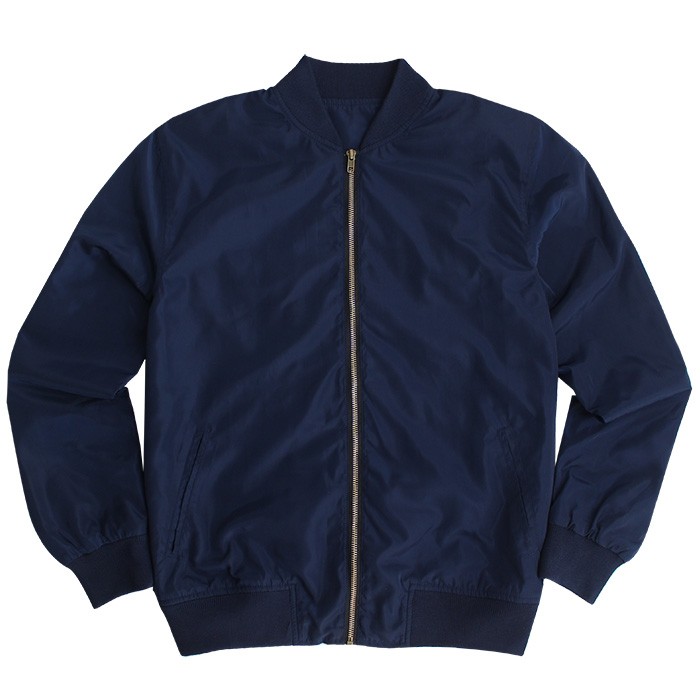Bikin.co - Jaket Bomber Navy Depan